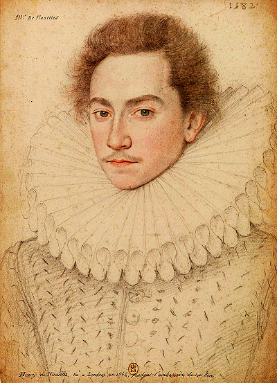 Henri de Noailles - portrait au crayon par François Quesnel - Paris - BnF - département des estampes -1582